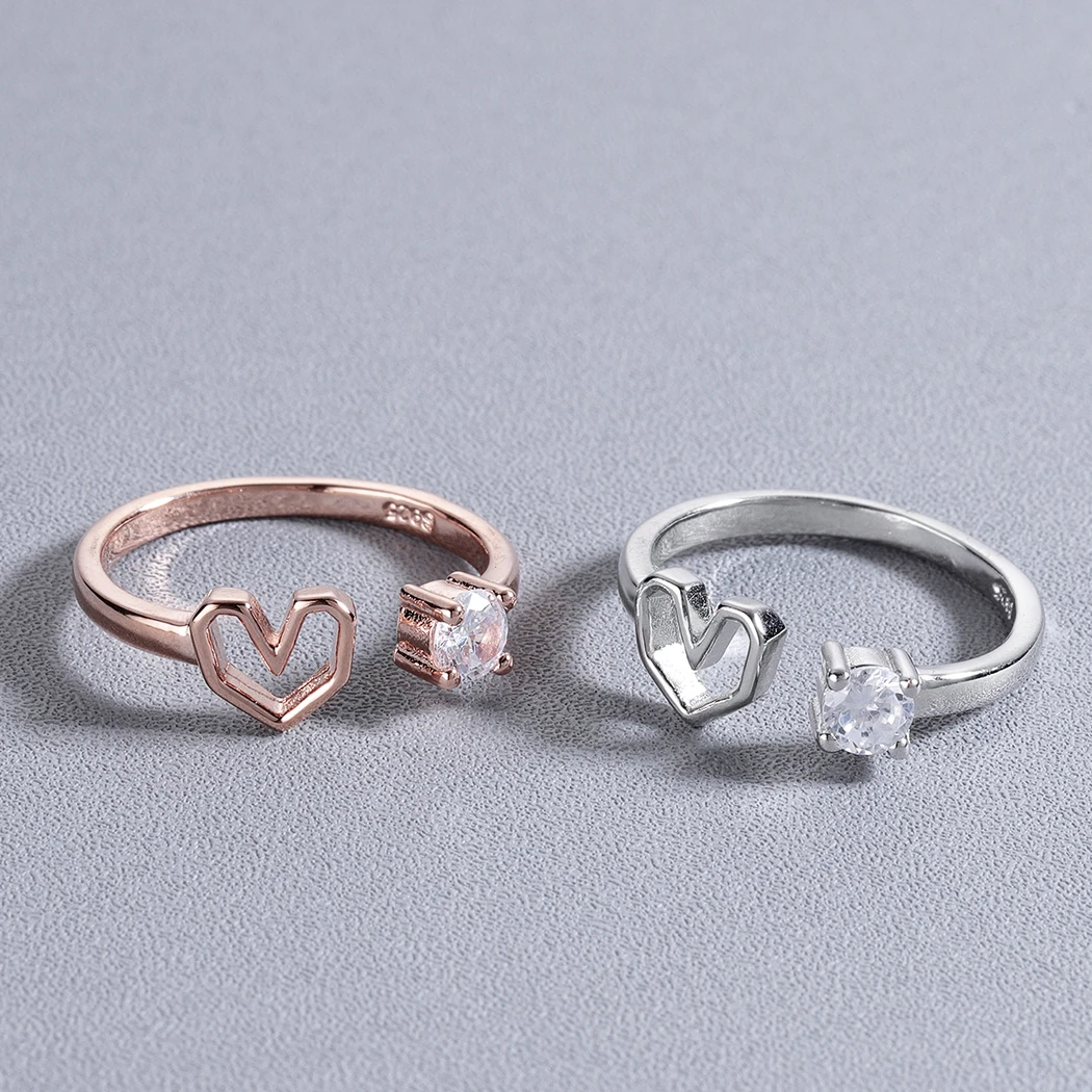 Kinitial Fashion Rose Gold Open Heart Ring for Women Cz Rhinestone Finger Rings Female Wedding Ring Party Jewelry anillos
Kinitial Fashion Rose Gold Open Heart Ring for Women Cz Rhinestone Finger Rings Female Wedding Ring Party Jewelry anillos