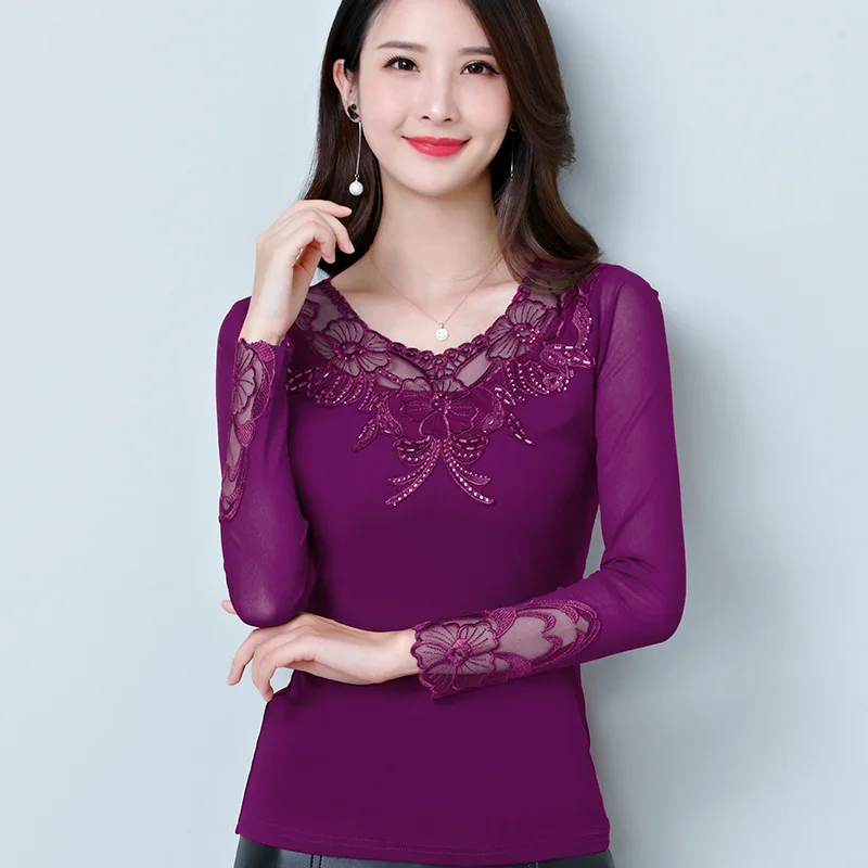 FGLAC Women's shirt Fashion long sleeve spring Autumn Mesh tops Hollow out Diamond blouse shirt Plus size women tops
FGLAC Women's shirt Fashion long sleeve spring Autumn Mesh tops Hollow out Diamond blouse shirt Plus size women tops