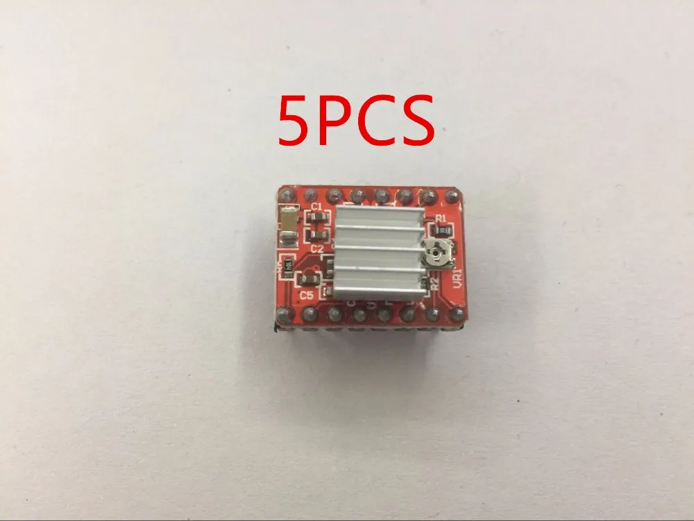 Шаговый Драйвер Reprap A4988, модуль драйвера шагового двигателя с радиатором, 5 шт.
Шаговый Драйвер Reprap A4988, модуль драйвера шагового двигателя с радиатором, 5 шт.