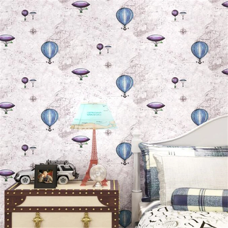 Beibehang Fashion Decorative mural Kids Room Boy 3d Wallpaper Sailing Map Hot Air Balloon Bedroom 3d Wall paper carta da parati
Beibehang Fashion Decorative mural Kids Room Boy 3d Wallpaper Sailing Map Hot Air Balloon Bedroom 3d Wall paper carta da parati