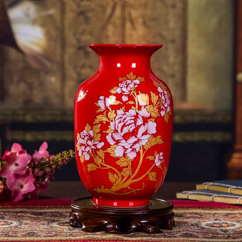 Luxury Chinese Antique Porcelain Cloisonne Vase Ornaments Home Decoration Crafts Ancient Palace Red Ceramic Vase Figurines Decor
Luxury Chinese Antique Porcelain Cloisonne Vase Ornaments Home Decoration Crafts Ancient Palace Red Ceramic Vase Figurines Decor