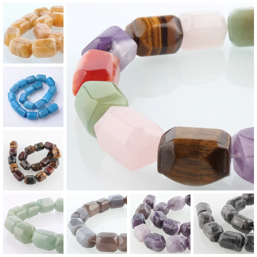 1Strand 20x15x15mm Natural Stone Loose Jewelry Diy Bead Strands Faceted Cuboid hole: 1mm; about 19pcs/strand, 15.55"
1Strand 20x15x15mm Natural Stone Loose Jewelry Diy Bead Strands Faceted Cuboid hole: 1mm; about 19pcs/strand, 15.55"