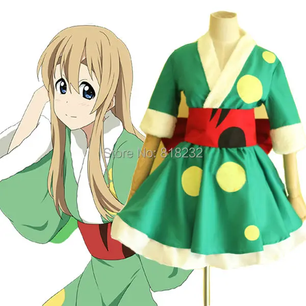 

K-ON! Кимоно-платье в горошек Kotobuki Tsumugi, униформа, костюмы для костюмированной вечеринки