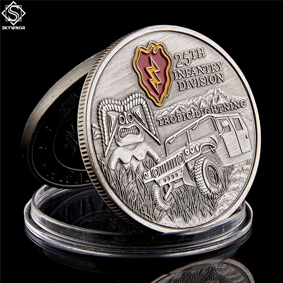 USA Military Tropic Lightning 25nd Infantry Division Challenge Souvenir Coin United States Army Collectible Gifts
USA Military Tropic Lightning 25nd Infantry Division Challenge Souvenir Coin United States Army Collectible Gifts