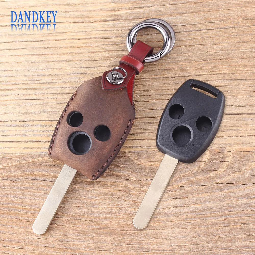 Dandkey Leather 3 Buttons Key Shell Key Cover Fob For Honda Accord Insight CRV Civic Odyssey Pilot Ridgeline Car Key Case
Dandkey Leather 3 Buttons Key Shell Key Cover Fob For Honda Accord Insight CRV Civic Odyssey Pilot Ridgeline Car Key Case