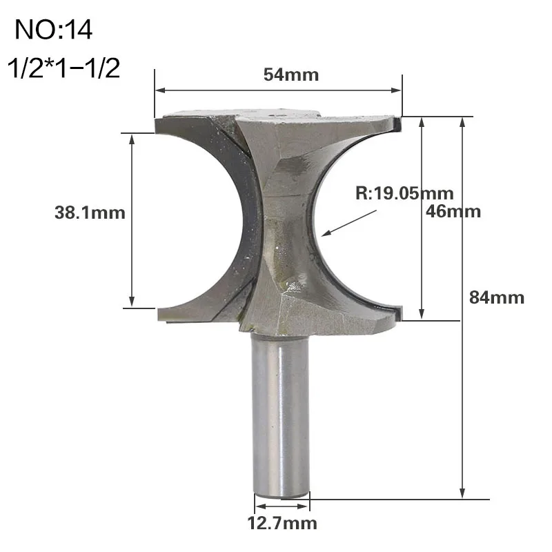 Фреза полукруглая JGZUI 12,7 мм/6,35 мм 
Фреза полукруглая JGZUI 12,7 мм/6,35 мм
