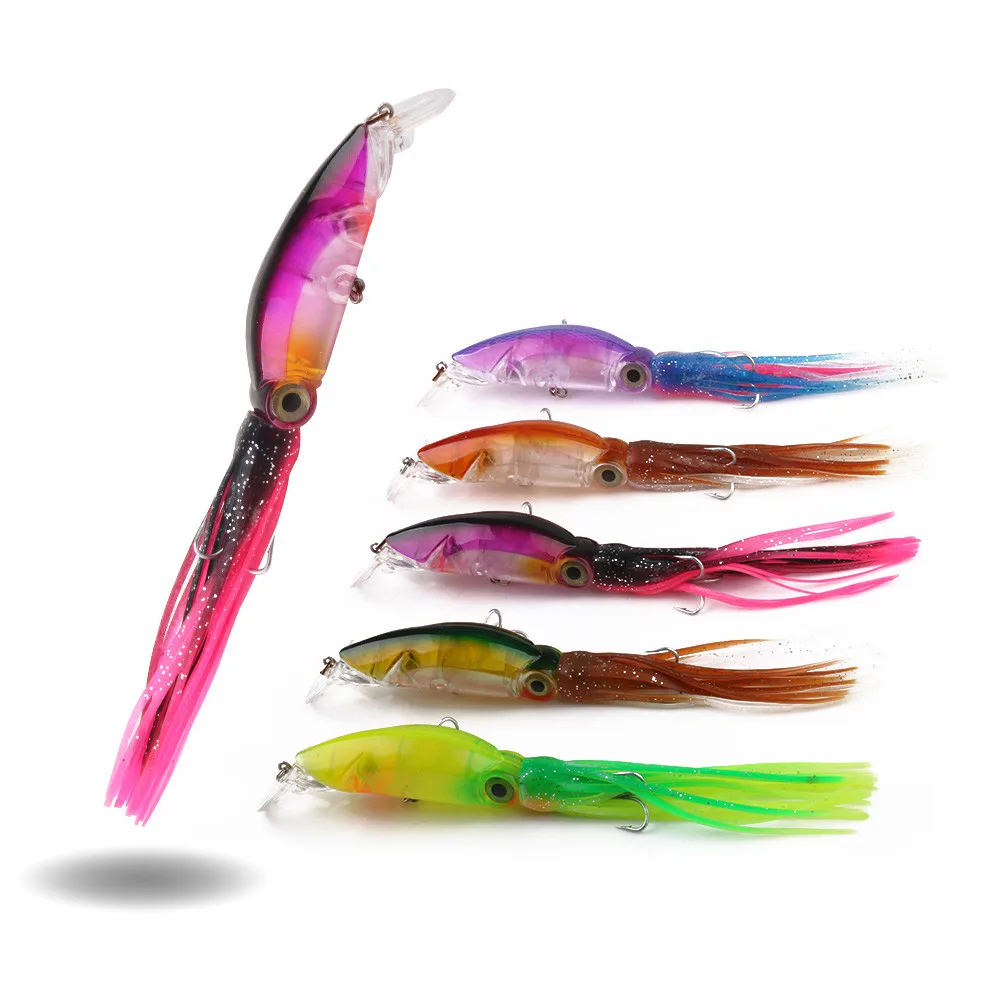 Fishing lure 1PCS Octopus Squid Jig Soft Lure Hook Shrimp Tackle Fish Tool friendly material kalamar yem | Спорт и развлечения