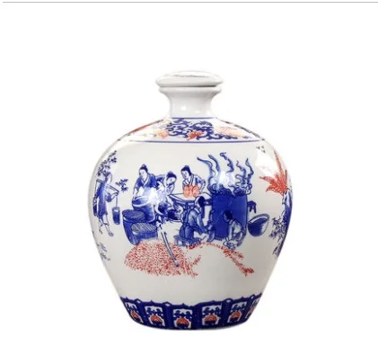 Figure sealed canister to wine Store it ceramic bottle White wine with five catties medicine wine brewed wine jar
Figure sealed canister to wine Store it ceramic bottle White wine with five catties medicine wine brewed wine jar