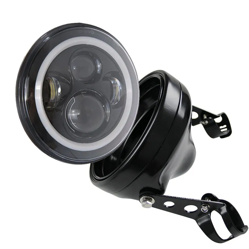 Round 7'' 40W H4 Halo Ring Led Headlight 7 Inch Headlamp Bracket Mount For Universal Motorcycle Custom Bikes Electromobile
Round 7'' 40W H4 Halo Ring Led Headlight 7 Inch Headlamp Bracket Mount For Universal Motorcycle Custom Bikes Electromobile