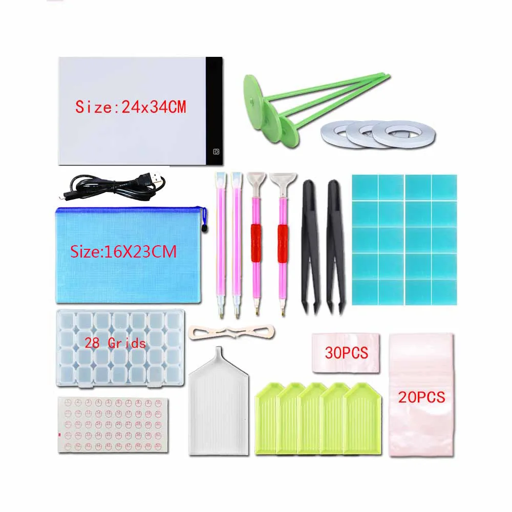 52P Diamond Painting Pen Tweezers plate Glue Storage Box Accessories Set Diamond embroidery Tools Cross Stitch Kits
52P Diamond Painting Pen Tweezers plate Glue Storage Box Accessories Set Diamond embroidery Tools Cross Stitch Kits