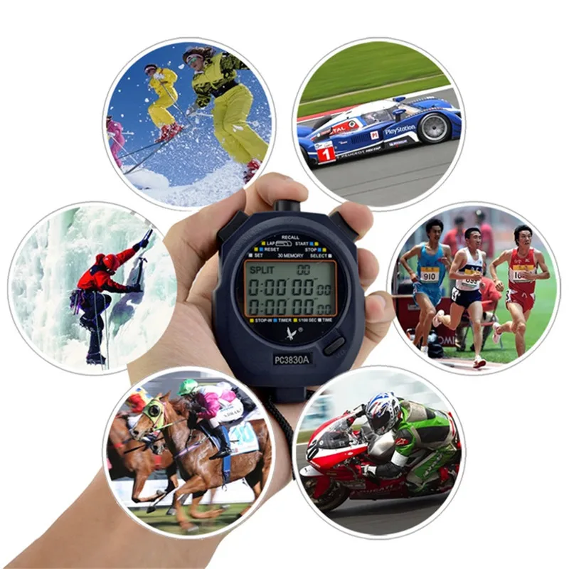 PC3830A Professional Stopwatch Large-screen Digital LCD Timer Handheld Chronograph Timer Stop Watch with Lanyard
PC3830A Professional Stopwatch Large-screen Digital LCD Timer Handheld Chronograph Timer Stop Watch with Lanyard