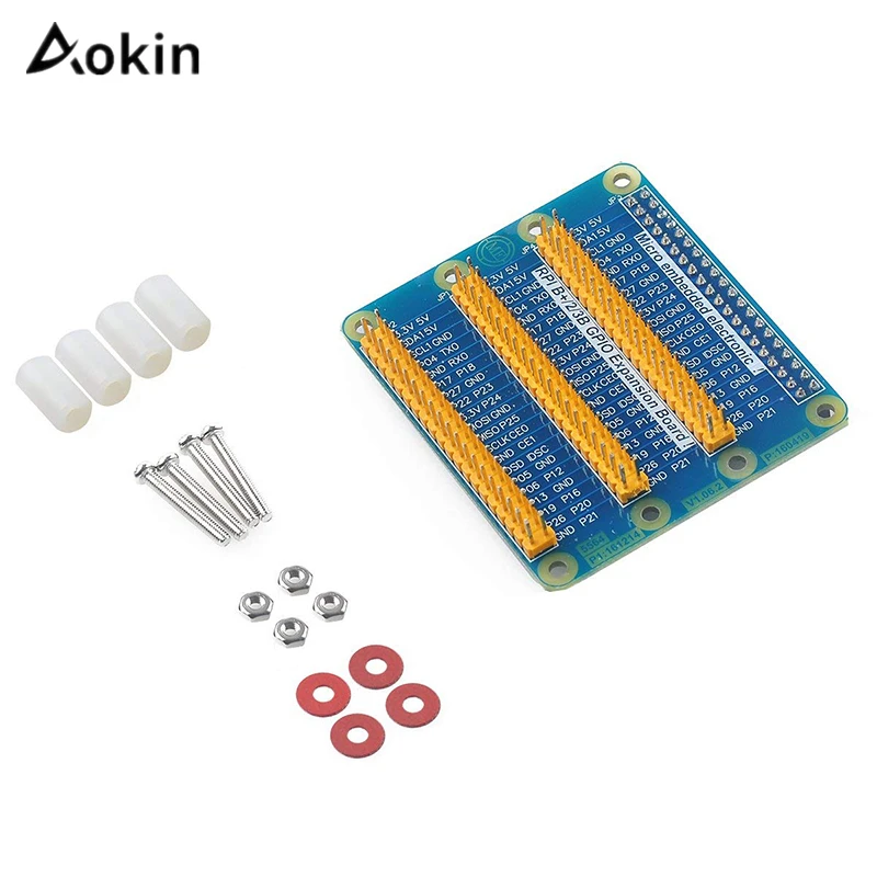 Удлинительная плата Aokin для Raspberry Pi GPIO один ряд чтобы быть трехрядным 3 2 Model B