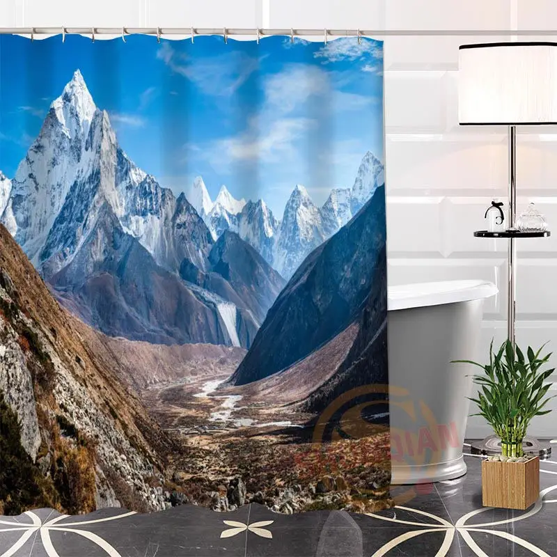 Popular Eco-friendly Custom Unique Himalaya Mountains Fabric Modern Shower Curtain bathroom With Hooks for yourself H0220-121
Popular Eco-friendly Custom Unique Himalaya Mountains Fabric Modern Shower Curtain bathroom With Hooks for yourself H0220-121