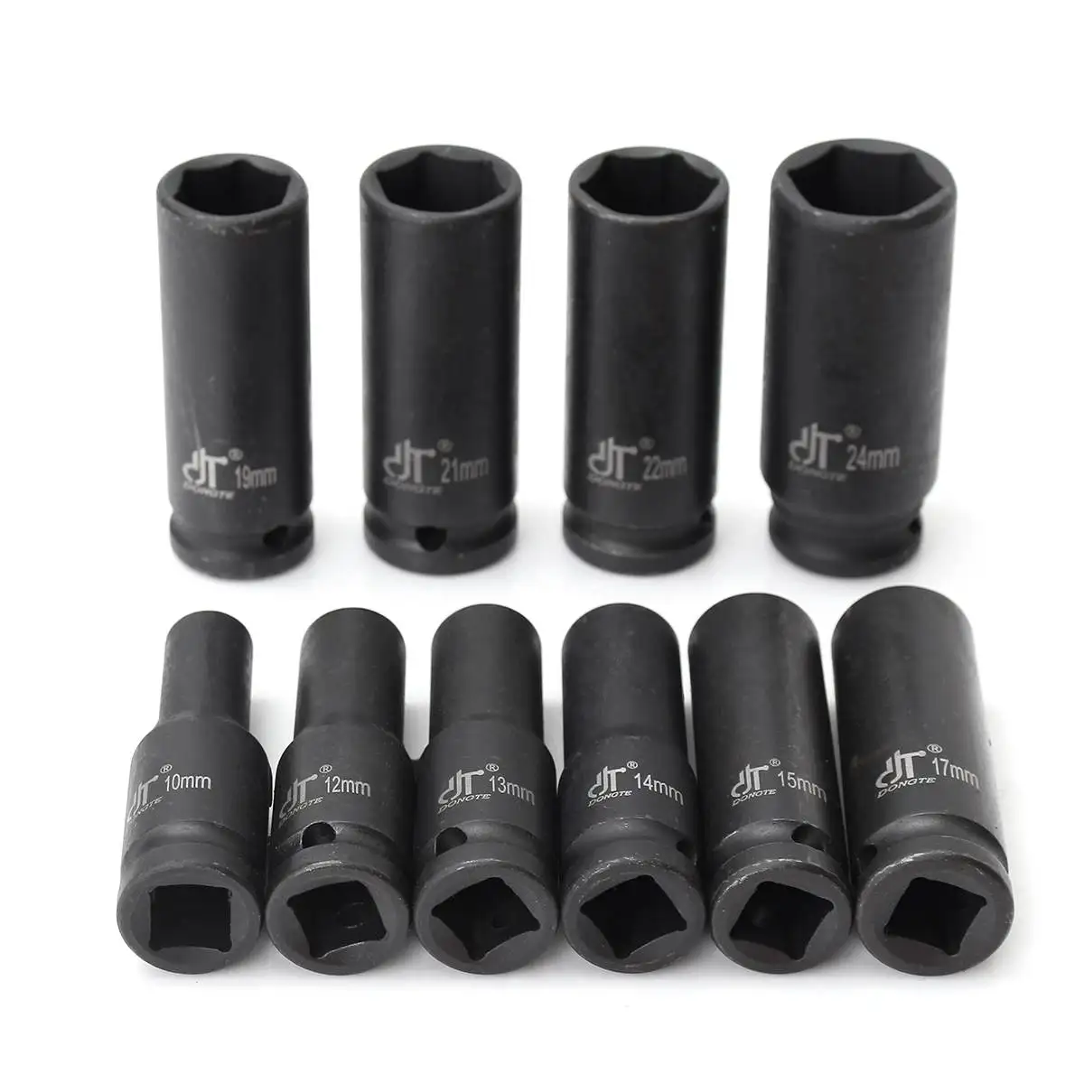 MTGATHER 10Pcs 1/2'' inch Drive Deep Impact Metric Socket Tool Set Air Pneumatic Garage 10-24mm Impact Metric Fasteners Nuts
MTGATHER 10Pcs 1/2'' inch Drive Deep Impact Metric Socket Tool Set Air Pneumatic Garage 10-24mm Impact Metric Fasteners Nuts