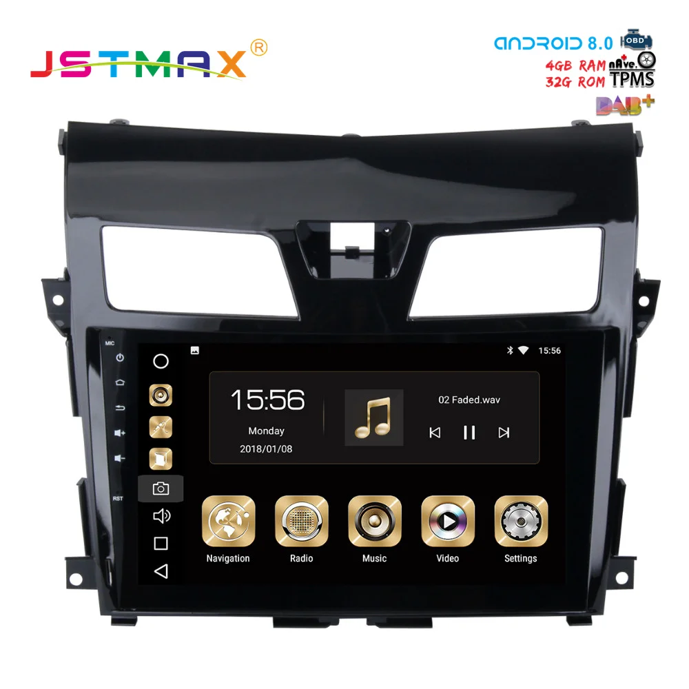 Автомагнитола 10 2 дюймов Android 8 0 DVD-радио для Nissan Altima Teana 2013 + система головного