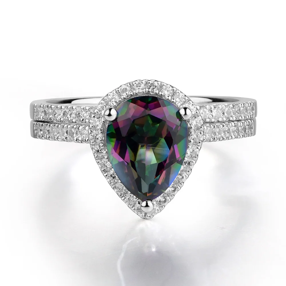 Leige Jewelry Mystic Rainbow Ring Natural Gemstone Pear Cut 925 Silver Wedding Promise Rings Set for Women Anniversary Gift
Leige Jewelry Mystic Rainbow Ring Natural Gemstone Pear Cut 925 Silver Wedding Promise Rings Set for Women Anniversary Gift