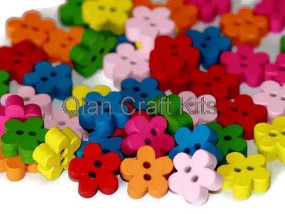 600 Flower Buttons 12mm - Painted Wooden Flower Shaped Buttons - Bright Colour Thick Wood Buttons
600 Flower Buttons 12mm - Painted Wooden Flower Shaped Buttons - Bright Colour Thick Wood Buttons