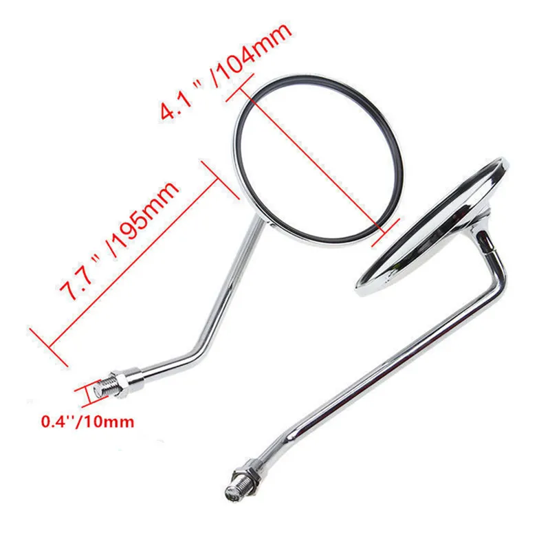 Universal Motorcycle Round M10 10mm Rear View Mirrors For Honda Yamaha Kawasaki Suzuki Scooter
Universal Motorcycle Round M10 10mm Rear View Mirrors For Honda Yamaha Kawasaki Suzuki Scooter