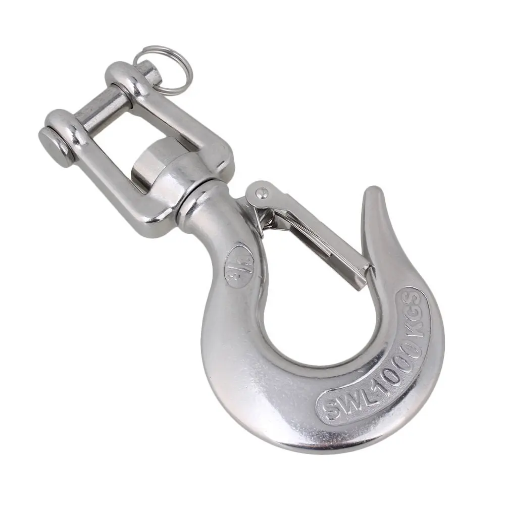 

Silver 304 Stainless Steel American Type Trigger Clevis Swivel-Eye Lifting Snap Tone Hook with 1000KG Working Load Limit