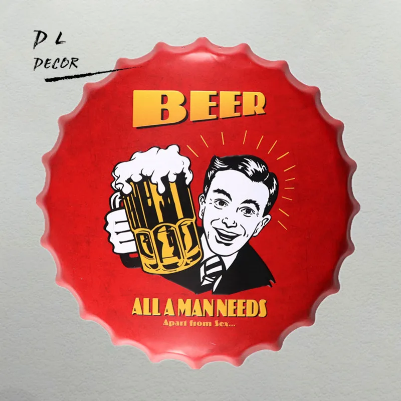 DL-ALL A MAN NEEDS BEER Bar Bottle Caps Metal Wall Art Antique Old Plate Store Pub Painting Decor
DL-ALL A MAN NEEDS BEER Bar Bottle Caps Metal Wall Art Antique Old Plate Store Pub Painting Decor