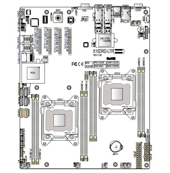 OEM X10DRD-iNTP dual 10 Gigabit Ethernet server motherboard 2 * NVMe hard disk interface c612 2011
OEM X10DRD-iNTP dual 10 Gigabit Ethernet server motherboard 2 * NVMe hard disk interface c612 2011