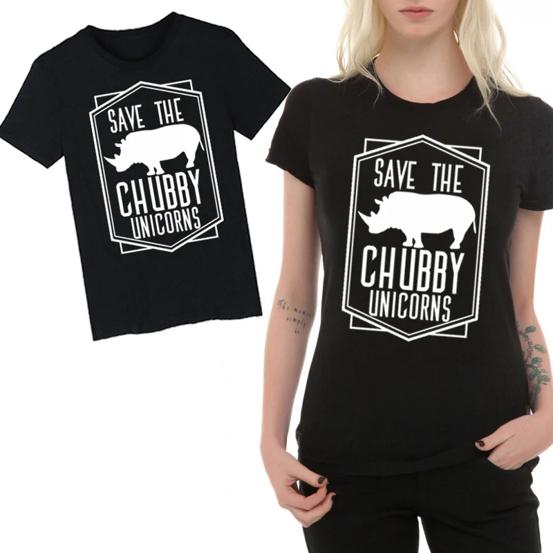 Showtly Rhinoceros рубашка "Save the Chubby Unicorn" Забавные футболки женские Графические топы