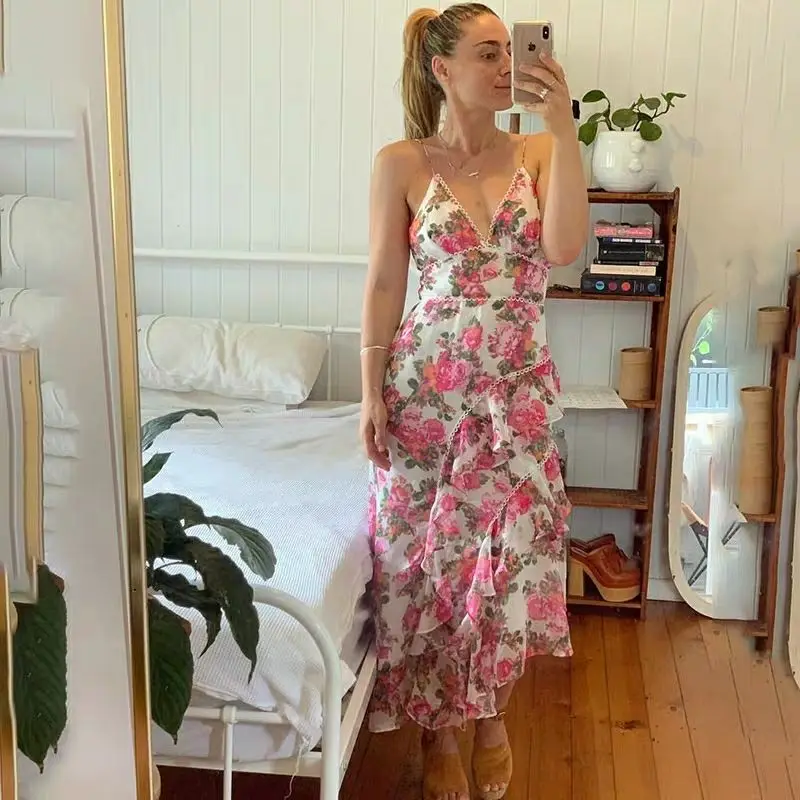 2019 Limited Real Polyester Sleeveless Empire Zanzea Women Dress Summer Dress Print Irregular Lace Trim Slip Vacation Long
2019 Limited Real Polyester Sleeveless Empire Zanzea Women Dress Summer Dress Print Irregular Lace Trim Slip Vacation Long