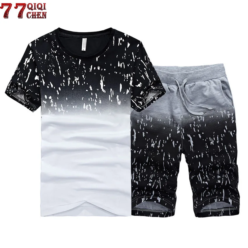 Tracksuit Male Clothing Set Fitness Tracksuit Summer Casual Men Shorts + T shirt Men's Suit 2 Pieces Sets Plus Size 4XL
Tracksuit Male Clothing Set Fitness Tracksuit Summer Casual Men Shorts + T shirt Men's Suit 2 Pieces Sets Plus Size 4XL