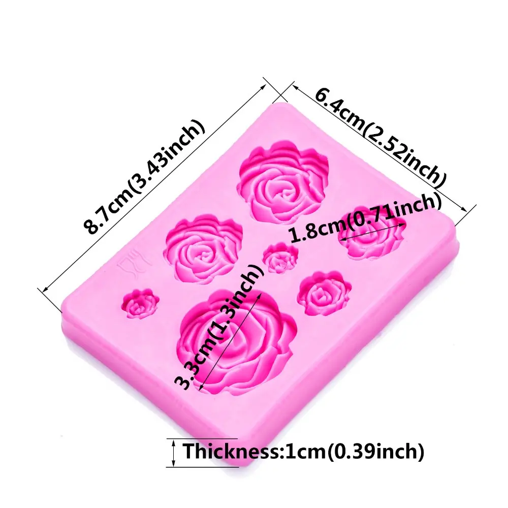Silicone Roses Shaped Fondant Rubber Moulds for Mastic Confectionery Accessories Chocolate Cake Decorating Tool Chocolate Mold
Silicone Roses Shaped Fondant Rubber Moulds for Mastic Confectionery Accessories Chocolate Cake Decorating Tool Chocolate Mold