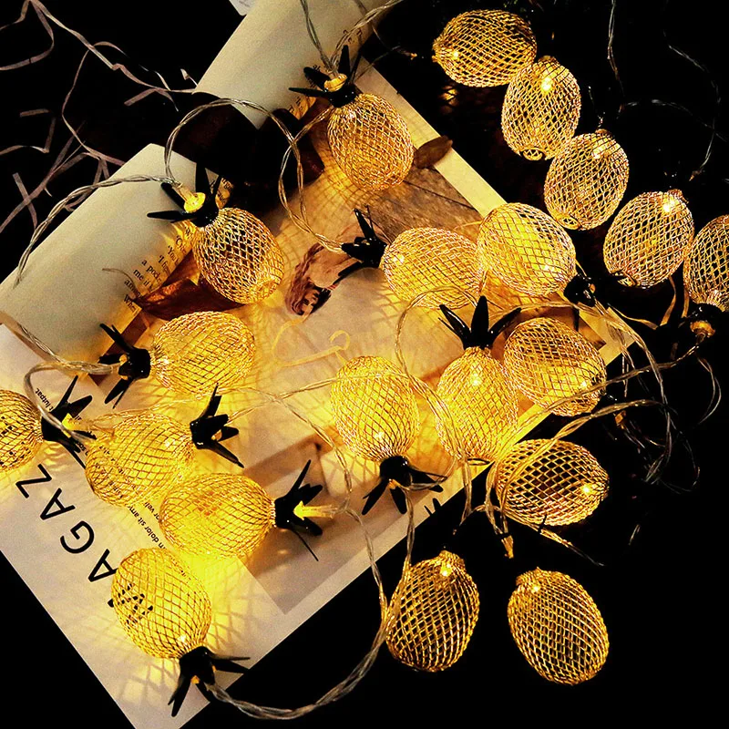 10/20 LED String Lights Holiday Christmas Decoration Lamp Waterproof Garden Light Pineapple Shape Warm White Xmas Party Supplies
10/20 LED String Lights Holiday Christmas Decoration Lamp Waterproof Garden Light Pineapple Shape Warm White Xmas Party Supplies