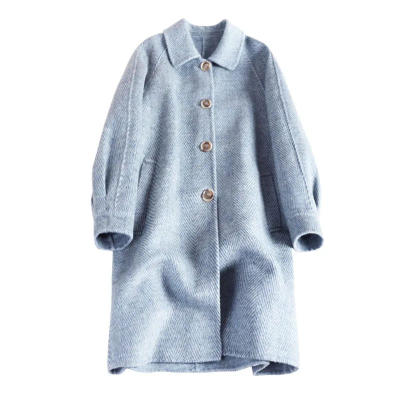 New Double-sided Cashmere Overcoat Slim Korean Edition of Long and Medium-length Albaca Twill Wool Overcoat for Women
New Double-sided Cashmere Overcoat Slim Korean Edition of Long and Medium-length Albaca Twill Wool Overcoat for Women