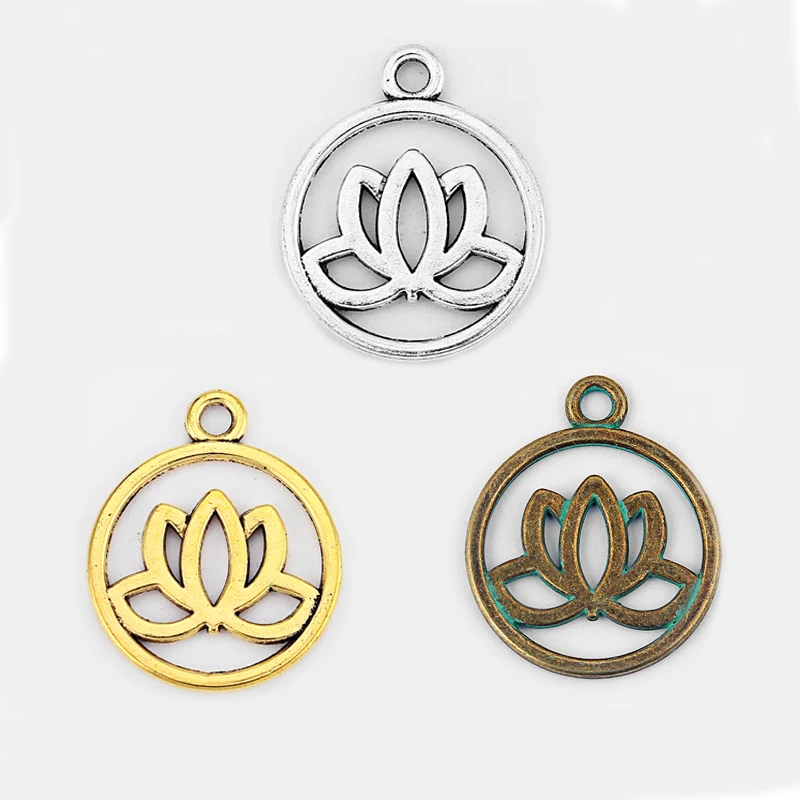 20pcs Antique Bronze Round Lotus Flower Head Meditation Charms Pendants DIY Jewelry Findings 20mm Geometric Charms Accessories
20pcs Antique Bronze Round Lotus Flower Head Meditation Charms Pendants DIY Jewelry Findings 20mm Geometric Charms Accessories