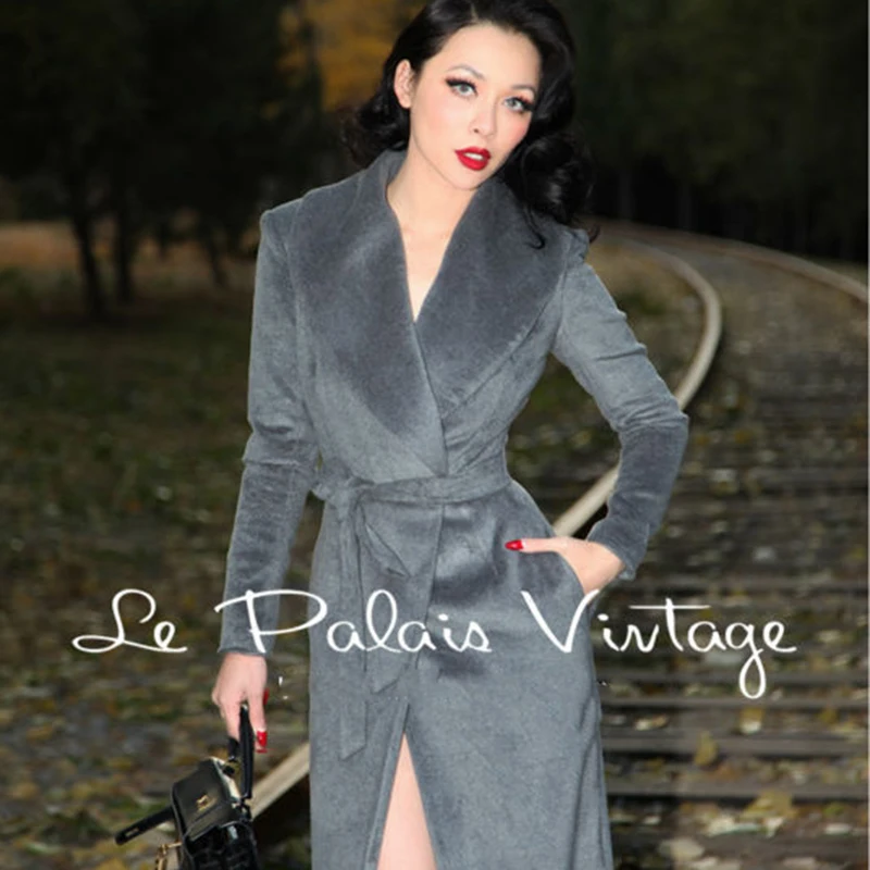 FREE SHIPPING Le Palais Vintage Limited elegant elephant grey cashmere wool coat lengthened self-cultivation/coat
FREE SHIPPING Le Palais Vintage Limited elegant elephant grey cashmere wool coat lengthened self-cultivation/coat