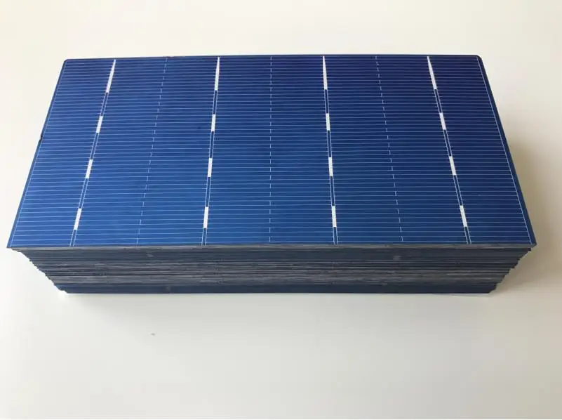 ALLMEJORES Solar cell 2.1W 0.5V size 156mm*78mm polycrystalline for diy solar panel 40pcs/Lot
ALLMEJORES Solar cell 2.1W 0.5V size 156mm*78mm polycrystalline for diy solar panel 40pcs/Lot