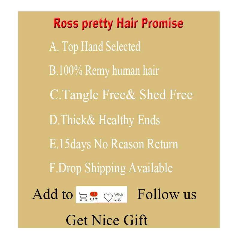 Human Hair Weave Bundles Water Loose Brazilian 8inch to 30inch Ross Pretty Remy extension 1/3/4 pcs sale |
