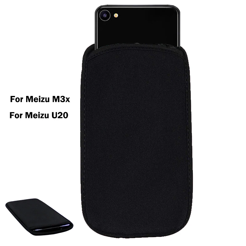 Для Meizu U20 U 20 мягкий гибкий неопреновый защитный черный чехол для M3x с эластичными