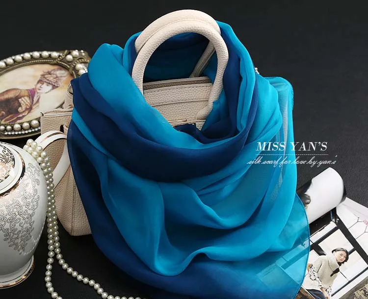 Blue Beidge Color Gradient 100 Silk Shawl High Quality Wholesale Bufanda Mujer Gato Floral Viscose Hijab Lot Silk Chiffon Scarf
Blue Beidge Color Gradient 100 Silk Shawl High Quality Wholesale Bufanda Mujer Gato Floral Viscose Hijab Lot Silk Chiffon Scarf