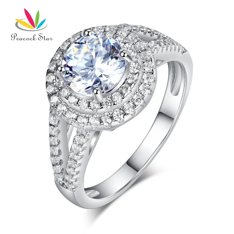 Peacock Star Double Halo 925 Sterling Silver Wedding Engagement Ring 1.25 Ct Promise Anniversary CFR8253
Peacock Star Double Halo 925 Sterling Silver Wedding Engagement Ring 1.25 Ct Promise Anniversary CFR8253