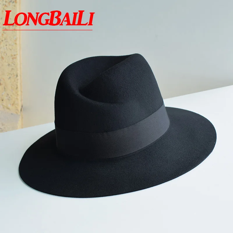 Winter Plain Wool Felt Fedora Hats Women Black Wide Brim Hat Felmale Free Shipping SDDW093
Winter Plain Wool Felt Fedora Hats Women Black Wide Brim Hat Felmale Free Shipping SDDW093
