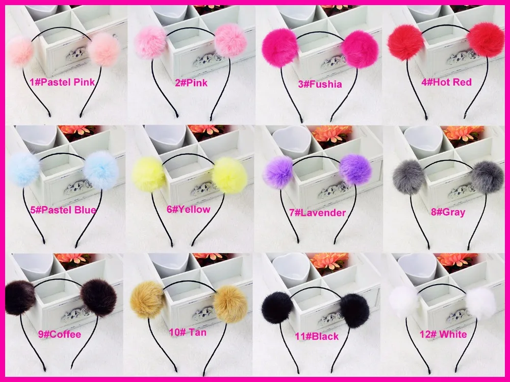 6PCS Sweet 5.0cm Rabbit Faux Fur Pompoms Balls decorated kid Metal hair headbands black hairbands with velvet Pompon
6PCS Sweet 5.0cm Rabbit Faux Fur Pompoms Balls decorated kid Metal hair headbands black hairbands with velvet Pompon