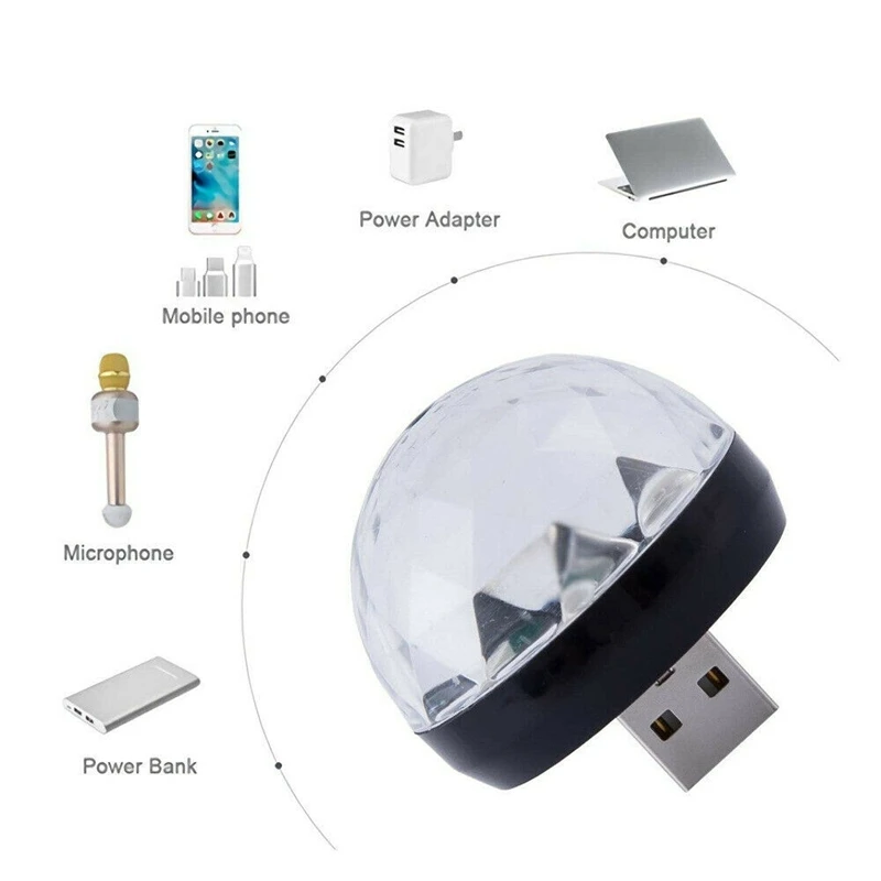 Usb мини Led дискотека магический свет шар портативное караоке вечерние