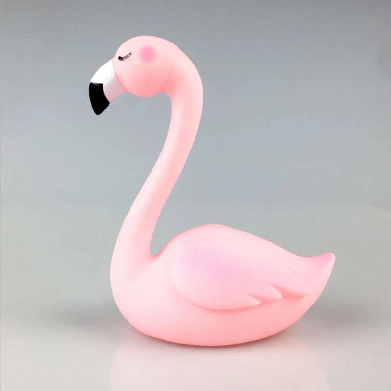 1Pair Weeding Flamingo Gift Mascot Party Cake Topper Decor Resin Cartoon Pink Birds Home Furnishing Handicraft Ornament | Игрушки и