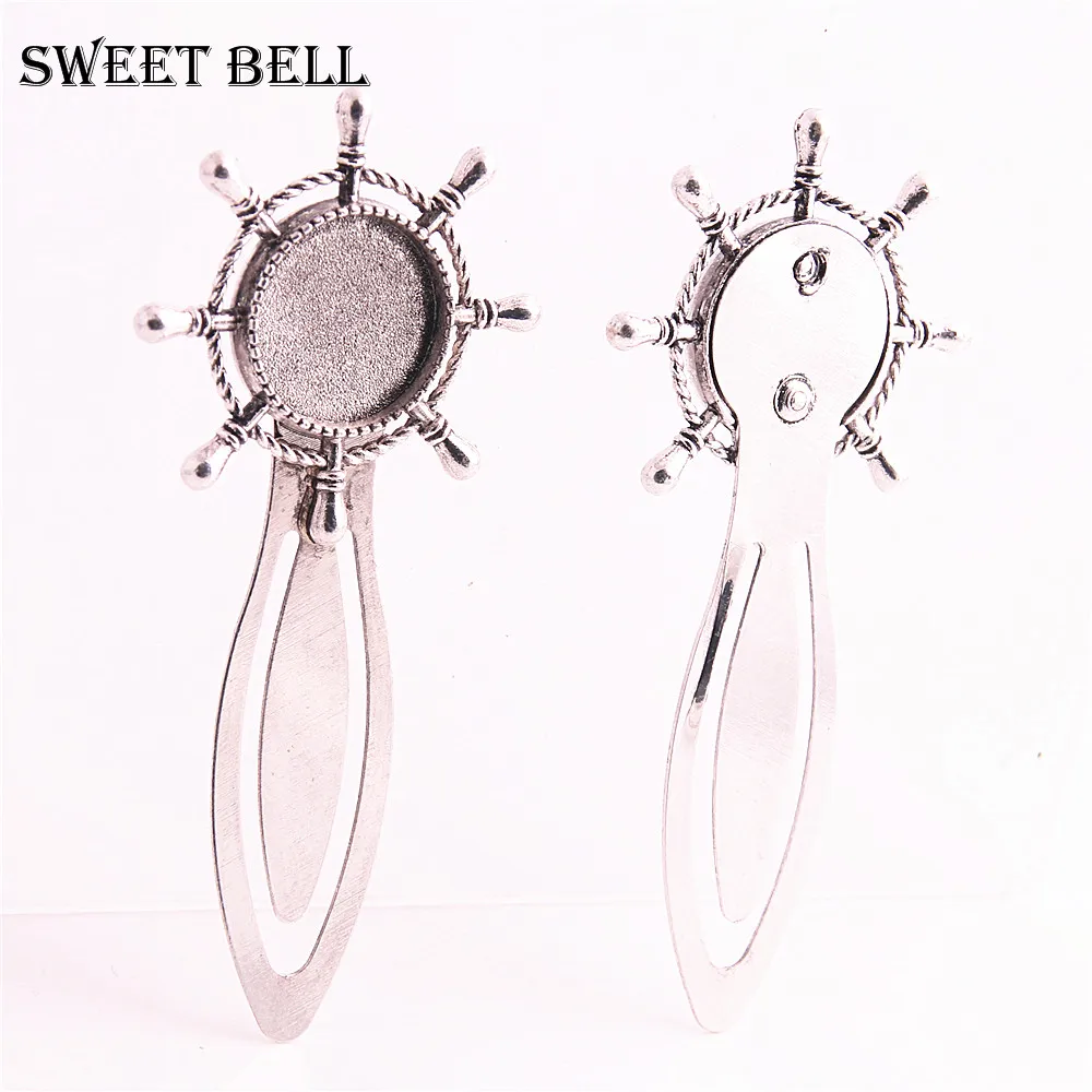 Sweet Bell 8pcs Two color Alloy Cameo Rudder Steel Bookmarks 18mm-40*84mm Round Cabochon Settings Jewelry Blank Charm 13C1635
Sweet Bell 8pcs Two color Alloy Cameo Rudder Steel Bookmarks 18mm-40*84mm Round Cabochon Settings Jewelry Blank Charm 13C1635
