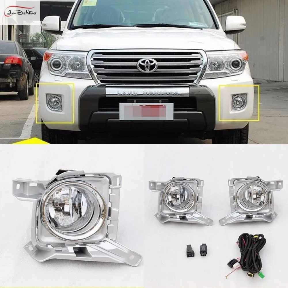 Автомобильные противотуманные фары JanDeNing для Toyota Land Cruiser FJ200 2012 2015 комплект
