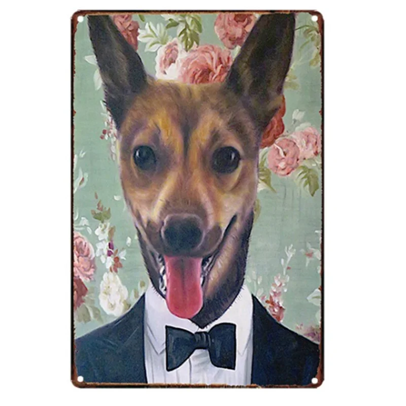 Оловянная металлическая табличка для домашних животных винтажный постер с