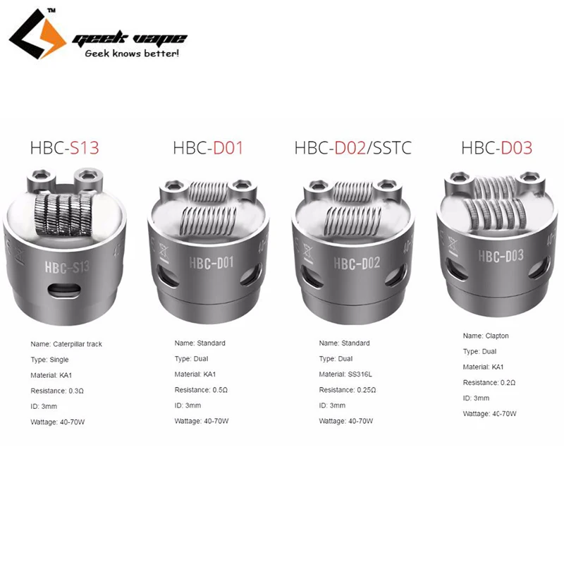 Оригинальная катушка ручной сборки Geekvape HBC для бака Eagle Sub Ohm|coil ohm|sub ohm coilohm coil |