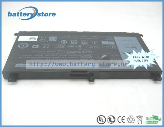 Оригинальный аккумулятор 74Wh 357F9 00GFJ6 71JF4 для Dell Ins 15 7559 DELL 7566 7567|laptop battery|new laptop