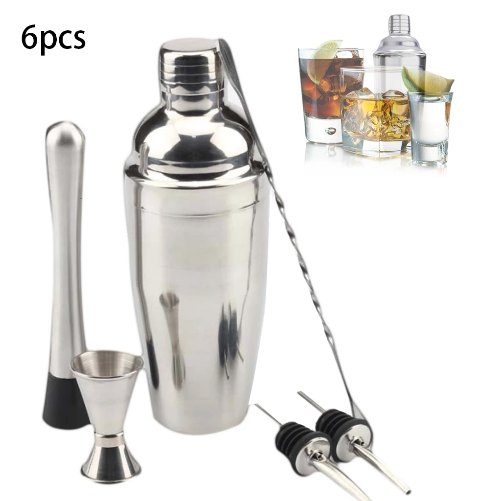 Bar Tools 6pcs 750ML Stainless Steel Cocktail Shaker Mixer Wine Martini Boston Shaker For Bartender Drink Party accessories
Bar Tools 6pcs 750ML Stainless Steel Cocktail Shaker Mixer Wine Martini Boston Shaker For Bartender Drink Party accessories