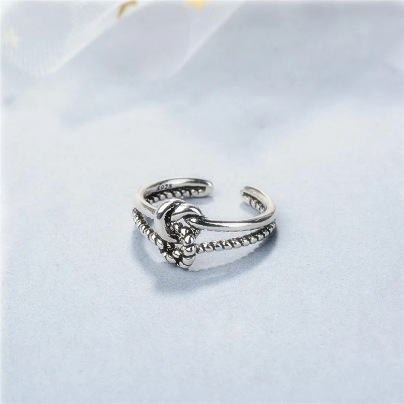 Sole Memory New Vintage Weave Double Layer Personality Fashion 925 Sterling Silver Female Resizable Opening Rings SRI336
Sole Memory New Vintage Weave Double Layer Personality Fashion 925 Sterling Silver Female Resizable Opening Rings SRI336