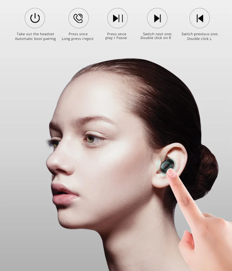 TWS Earbuds Wireless Headphones Bluetooth Earphone Stereo Headset Earphone For Phone With Charging Box Bluetooth Headphones
TWS Earbuds Wireless Headphones Bluetooth Earphone Stereo Headset Earphone For Phone With Charging Box Bluetooth Headphones